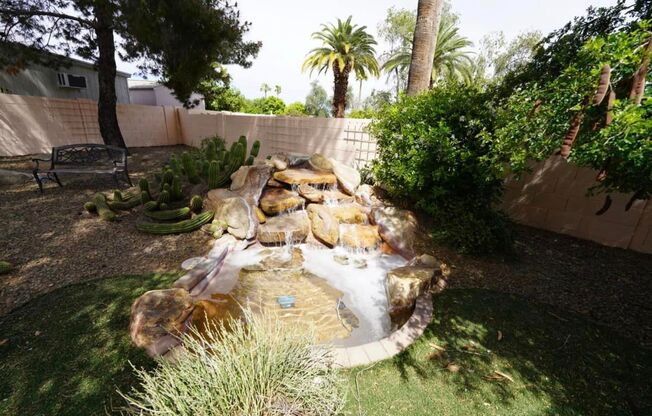 3-bedroom in Scottsdale with beautiful backyard waterfall