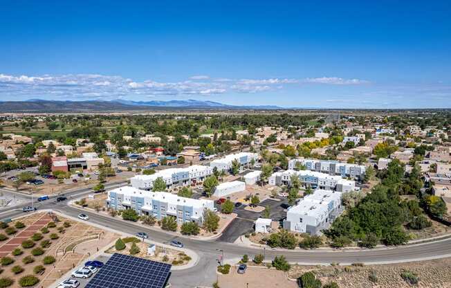Aerial View of Community at The Bluffs at Tierra Contenta Apartments in Santa Fe New Mexico