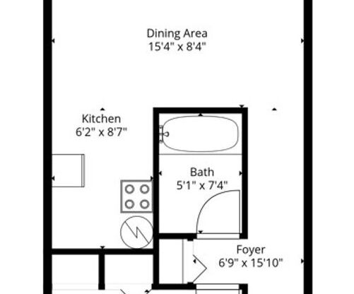 1 bed, 1 bath, 590 sqft, $1,300, Unit 303