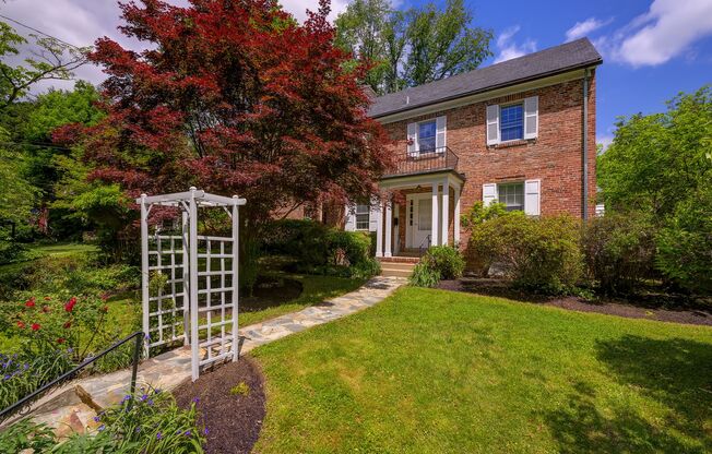 Charming & Spacious Colonial in N Cleveland Park w/Park-Like Rear Garden & Detached Garage
