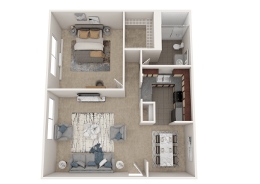 1 bed, 1 bath, 720 sqft, $1,744