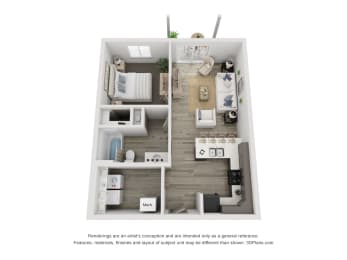 1 bed, 1 bath, 683 sqft, $939