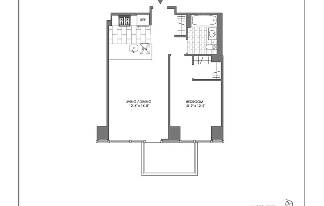 1 bed, 1 bath, $4,225, Unit 2214