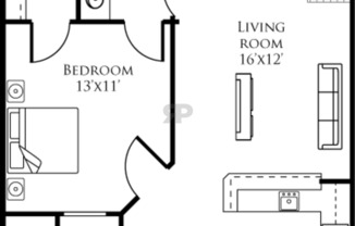1 bed, 1 bath, 637 sqft, $1,220