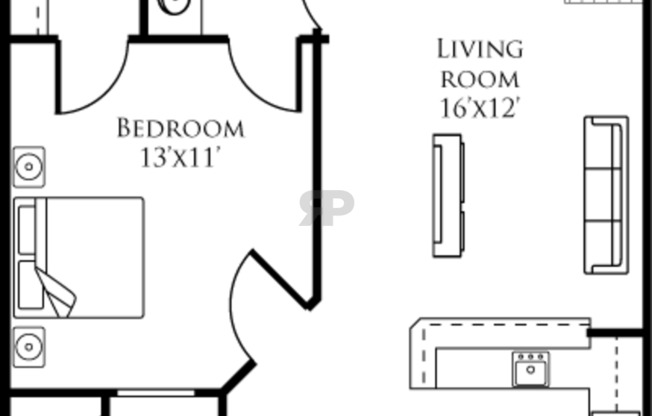 1 bed, 1 bath, 637 sqft, $1,220