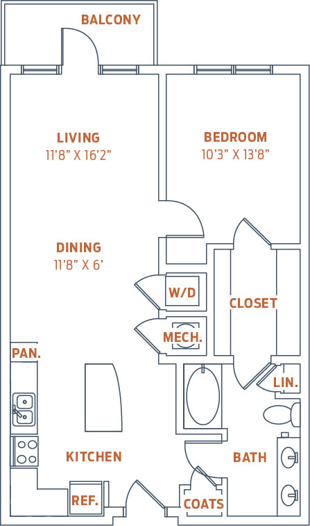 1 bed, 1 bath, 809 sqft, $1,809