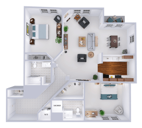 2 beds, 2 baths, 1,288 sqft, $2,193