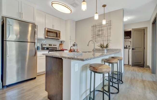 Stainless Steel Appliances with luxury Finishesat Latitude at South Portland Apartment, Maine, 04106