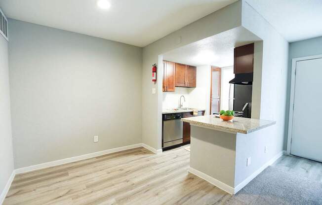 Open floorplan with recessed lighting at Willow Creek Apartments, Houston, TX