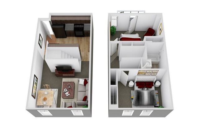2 beds, 1 bath, 1,100 sqft, $1,750, Unit E