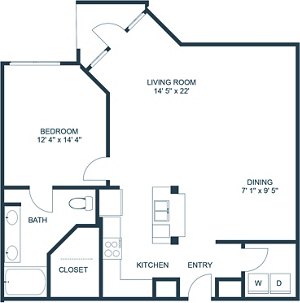 1 bed, 1 bath, 1,011 sqft, $2,123