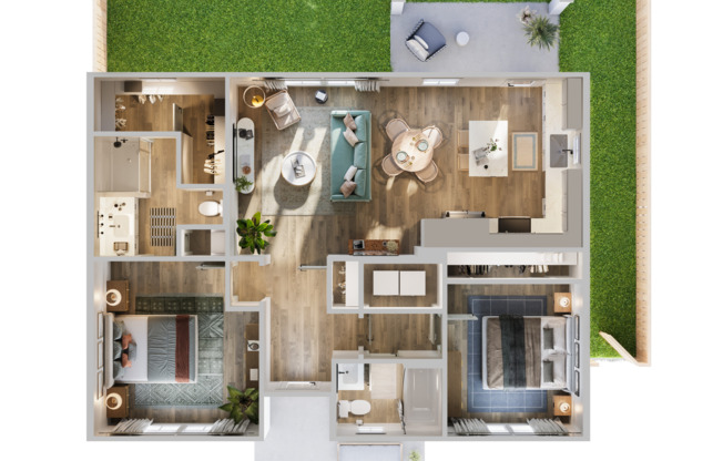 2 beds, 2 baths, 983 sqft, $2,150, Unit 1404