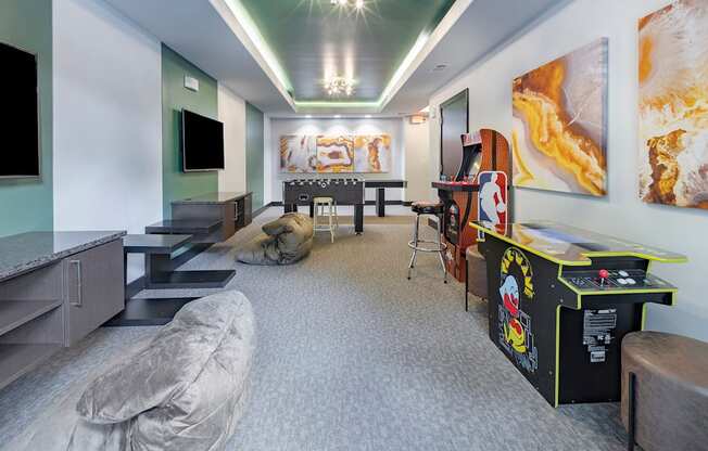 The Hendrix game lounge at The Hendrix, Atlanta, Georgia