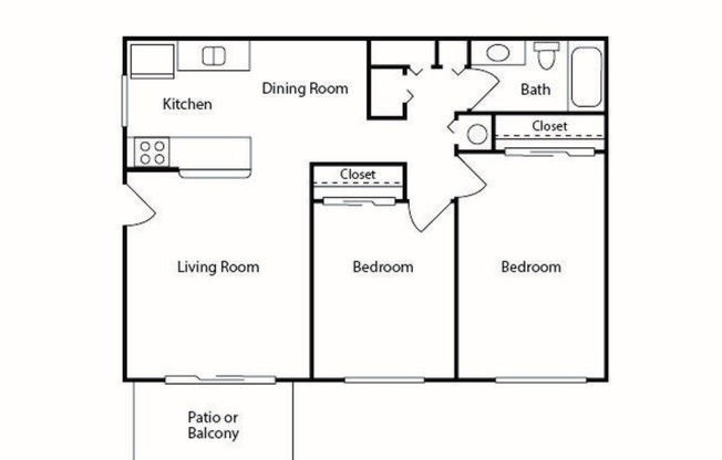 2 beds, 1 bath, 816 sqft, $1,773