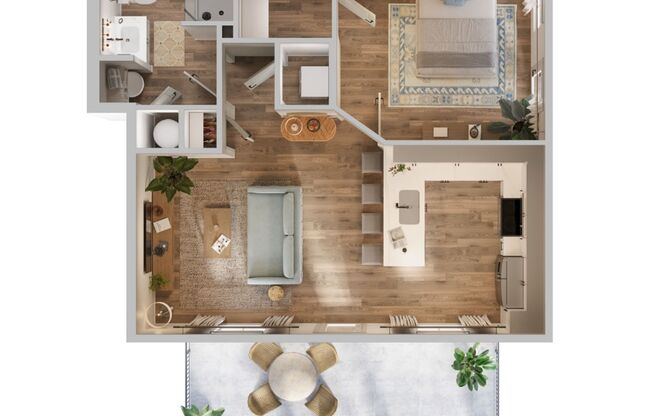 1 bed, 1 bath, 644 sqft, $1,425, Unit 4002