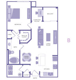 1 bed, 1 bath, 777 sqft, $1,350