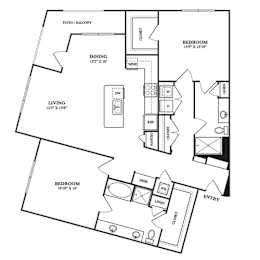 2 beds, 2 baths, 1,481 sqft, $2,694