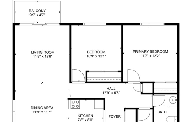 2 beds, 1 bath, 840 sqft, $760, Unit 2541-302