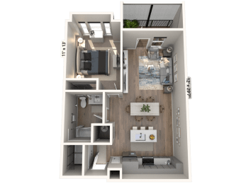 1 bed, 1 bath, 768 sqft, $1,895