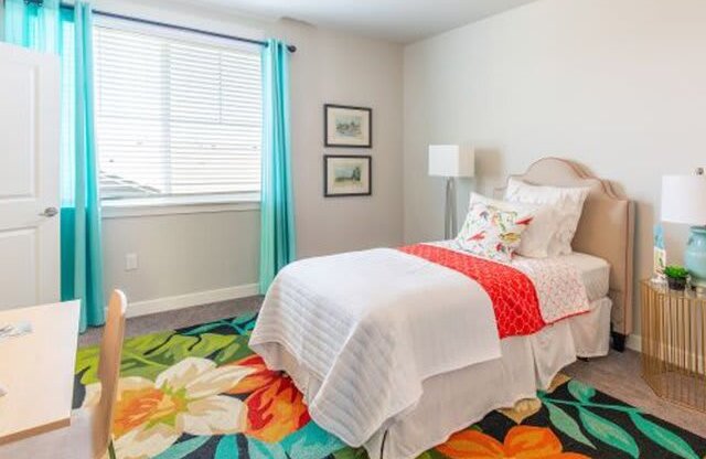 Beautiful Bright Bedroom With Wide Windows at Parc on Center Apartments & Townhomes, Orem, 84057
