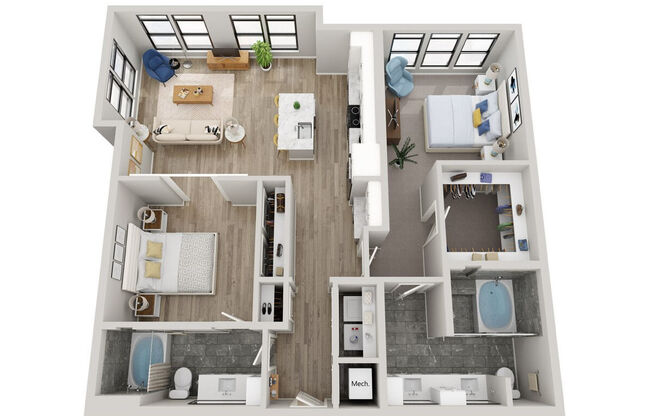 2 beds, 2 baths, 1,281 sqft, $3,258