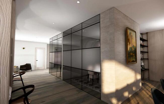 Modera University Park residents will have access to a private conference room for work, calls, or collaboration.