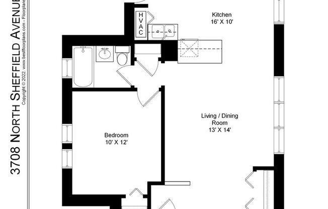 1 bed, 1 bath, 666 sqft, $1,895, Unit 3708-407