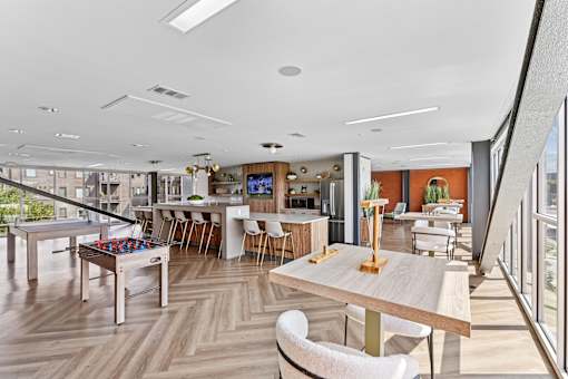 Clubroom gaming area