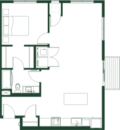 1 bed, 1 bath, 895 sqft, $1,842