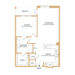 1 bed, 1 bath, 791 sqft, $1,699