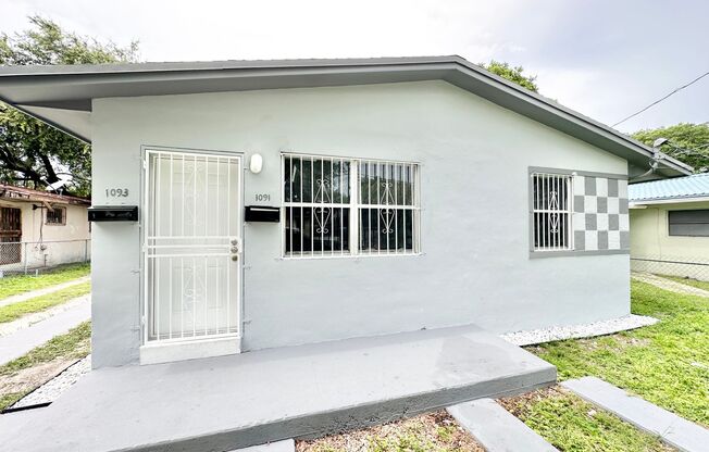Freshly remodelled 2bed/1bath in a duplex close to Wynwood: for rent now @ $ 2,200.00!