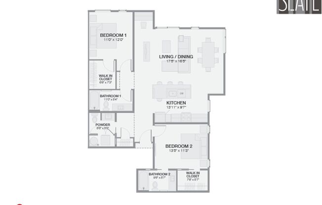 2 beds, 2.5 baths, 1,271 sqft, $2,290, Unit 301