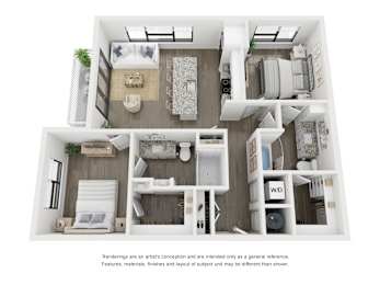 2 beds, 2 baths, 1,035 sqft, $1,960