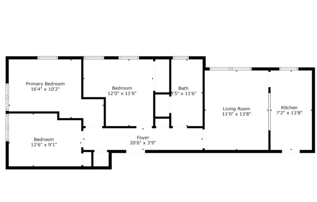 3 beds, 1 bath, 1,300 sqft, $2,900, Unit 2S