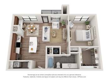 1 bed, 1 bath, 778 sqft, $1,553