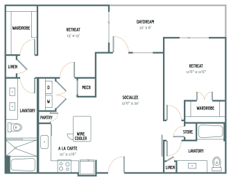 2 beds, 2 baths, 1,198 sqft, $2,024