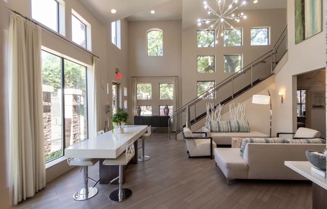 This is a photo of the leasing office/clubhouse at The Brownstones Townhome Apartments in Dallas, TX.