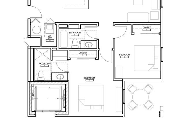 2 beds, 2 baths, 956 sqft, $1,405, Unit 206