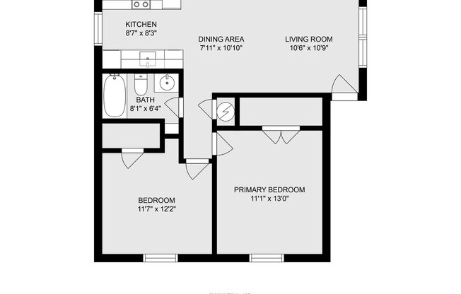 2 beds, 1 bath, 685 sqft, $1,195, Unit 1165-6