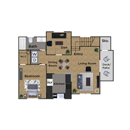 1 bed, 1 bath, 856 sqft, $1,425