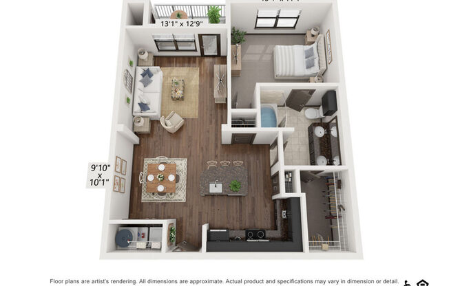 1 bed, 1 bath, 788 sqft, $1,720