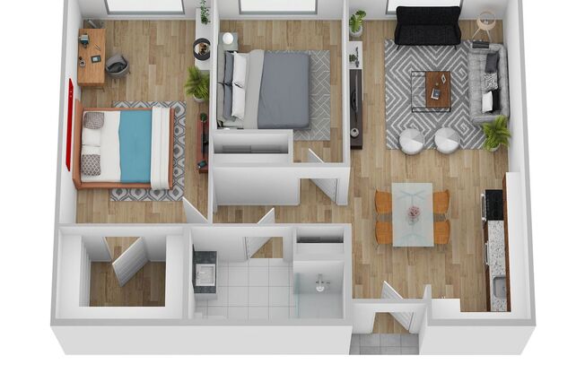 2 beds, 1 bath, 825 sqft, $1,795, Unit 126-204