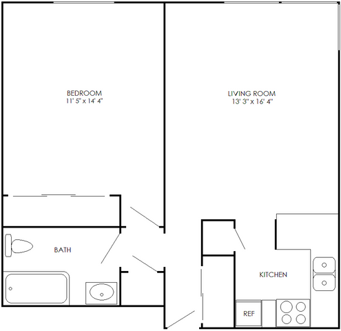 1 bed, 1 bath, 715 sqft, $1,208