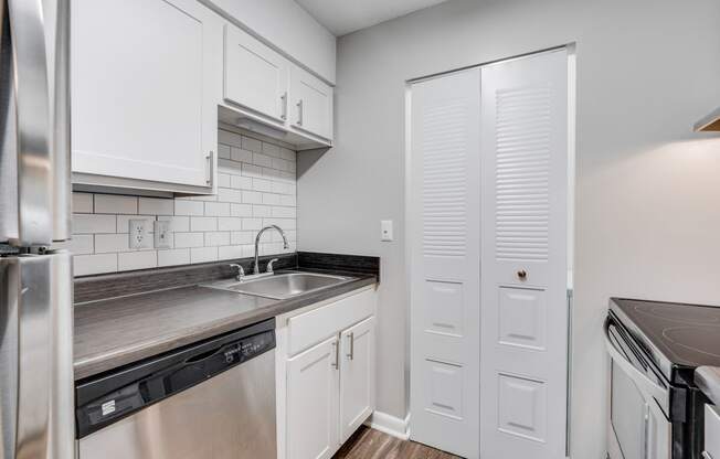 Kitchen With White Subway Tile Backsplash