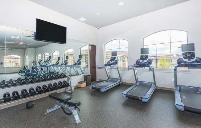 State-Of-The-Art Gym And Spin Studio at Sorrento at Deer Creek Apartment Homes, Overland Park, Kansas
