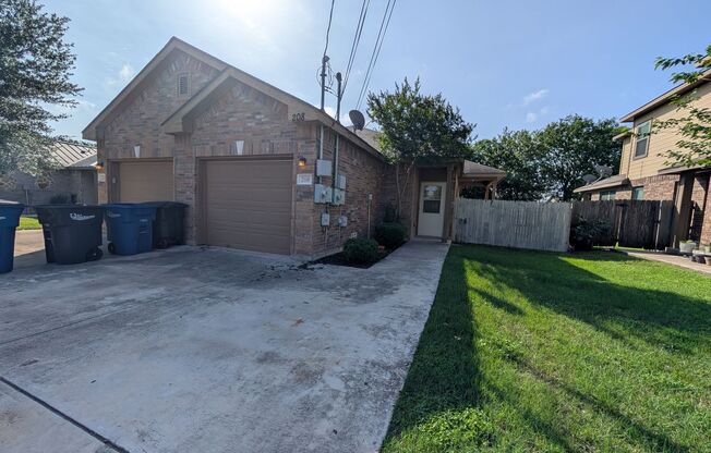 Stained Concrete Floors / No Carpet / Fridge / Covered Back Patio / CISD