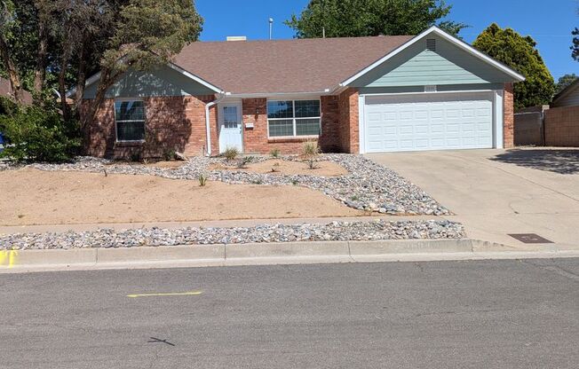 3 Bedroom 2 Bath with 2 car garage