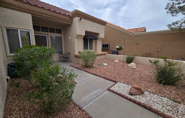 Fully Furnished single story 2 bed 2 bath 2 car incredible view of golf course!!! 55+ community