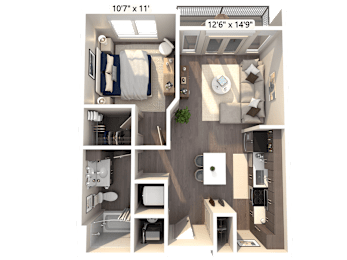 1 bed, 1 bath, 654 sqft, $1,538