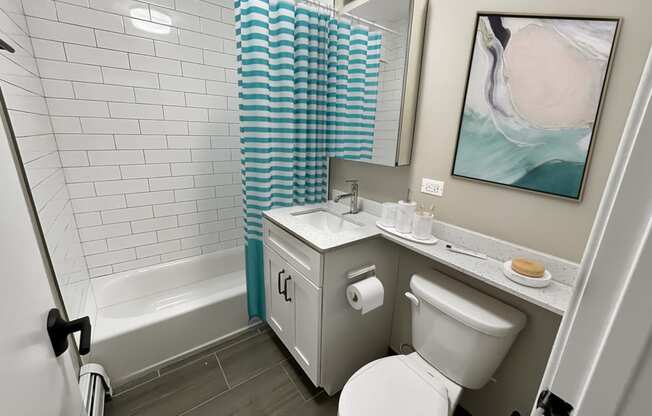 The District Apartment Bathroom